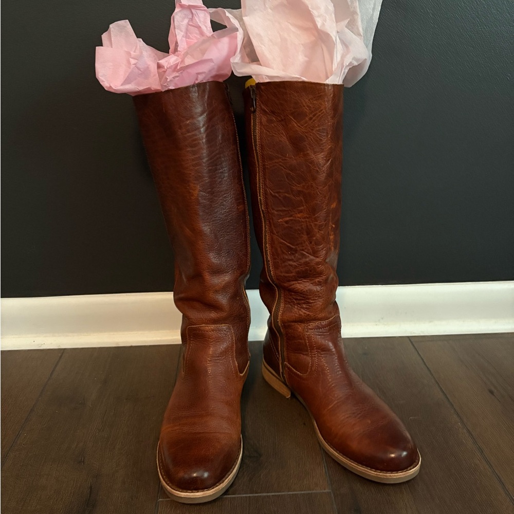 Kork-Ease Brown Leather Knee-High Boots